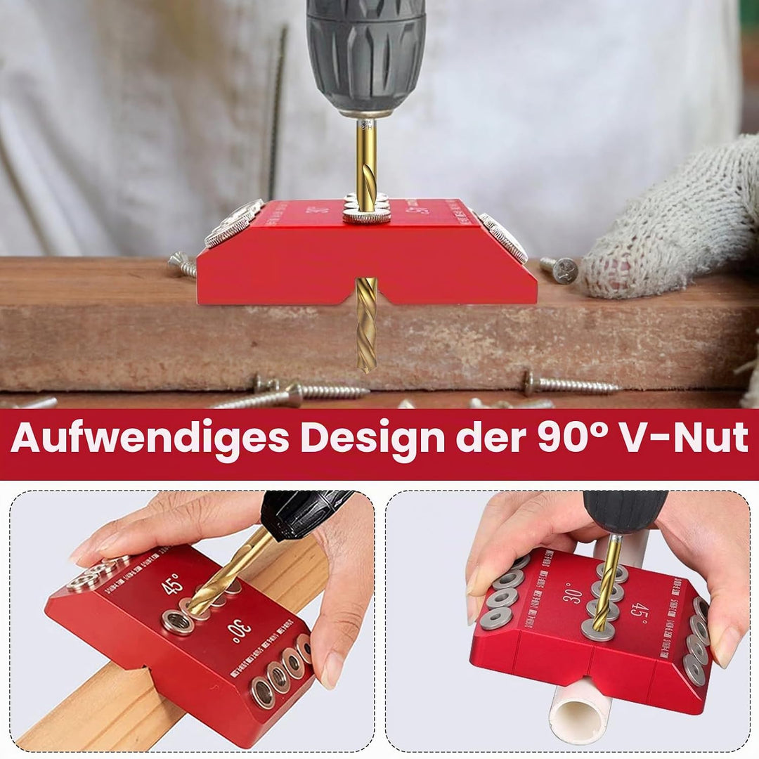 30 45 90 Grad Winkel Bohrhilfe für Abgewinkelte und Gerade Loch, 30°/45°/90°Winkelbohrloch-FüHrungsl
