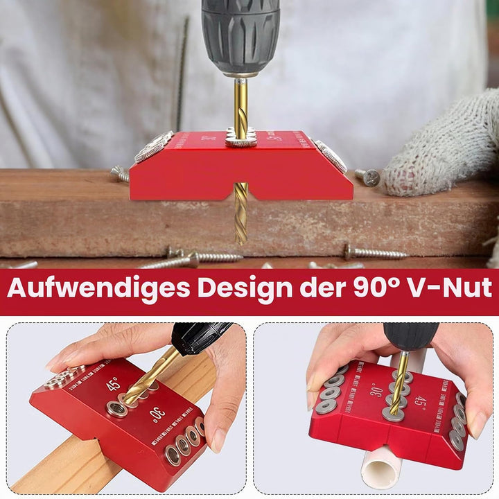 30 45 90 Grad Winkel Bohrhilfe für Abgewinkelte und Gerade Loch, 30°/45°/90°Winkelbohrloch-FüHrungsl