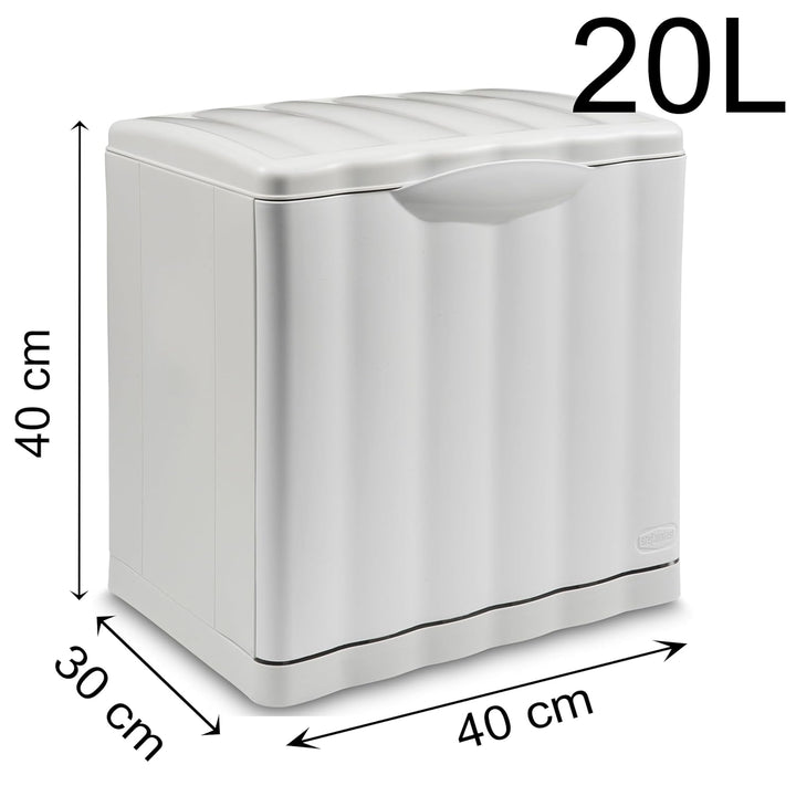 Hummelladen Mülleimer 20 Liter mit Kippfunktion Modulsystem Gelb - 40x40x30cm - seperater Eimer - Mü