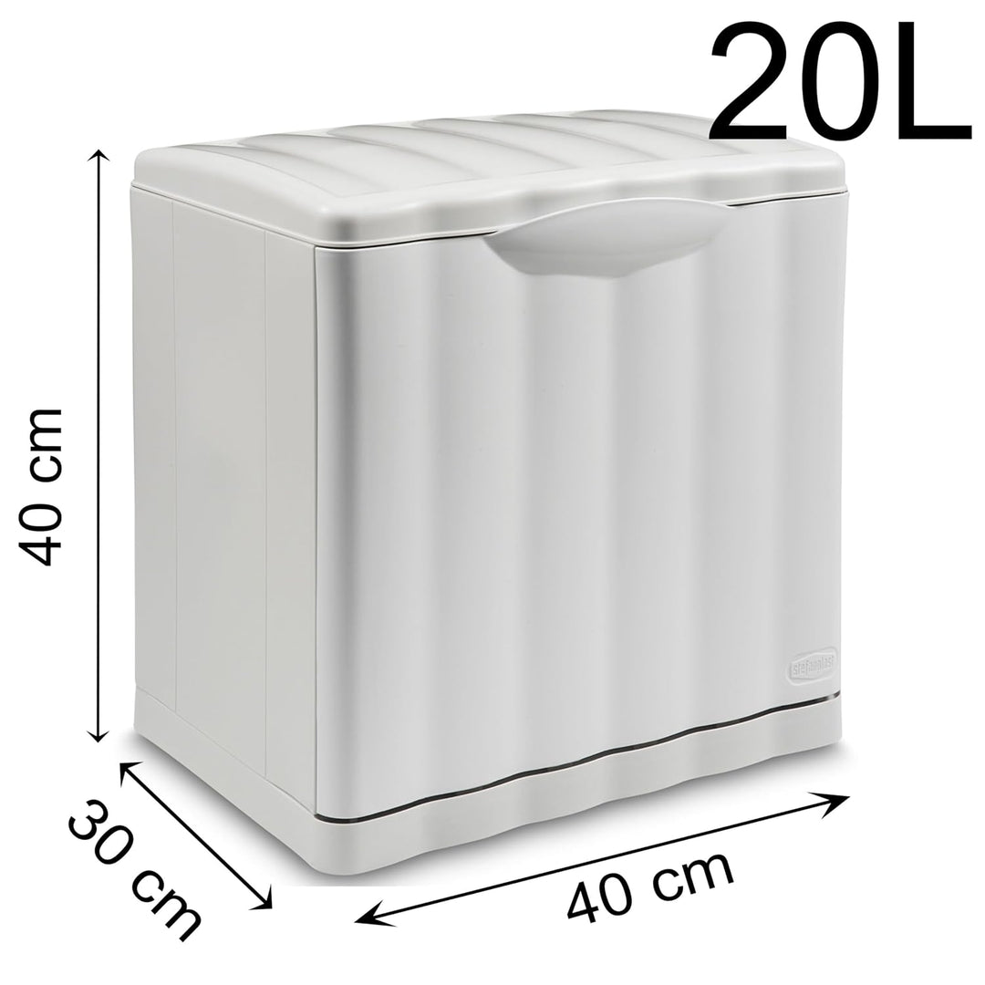 Hummelladen Mülleimer 20 Liter mit Kippfunktion Modulsystem Blau - 40x40x30cm - seperater Eimer - Mü