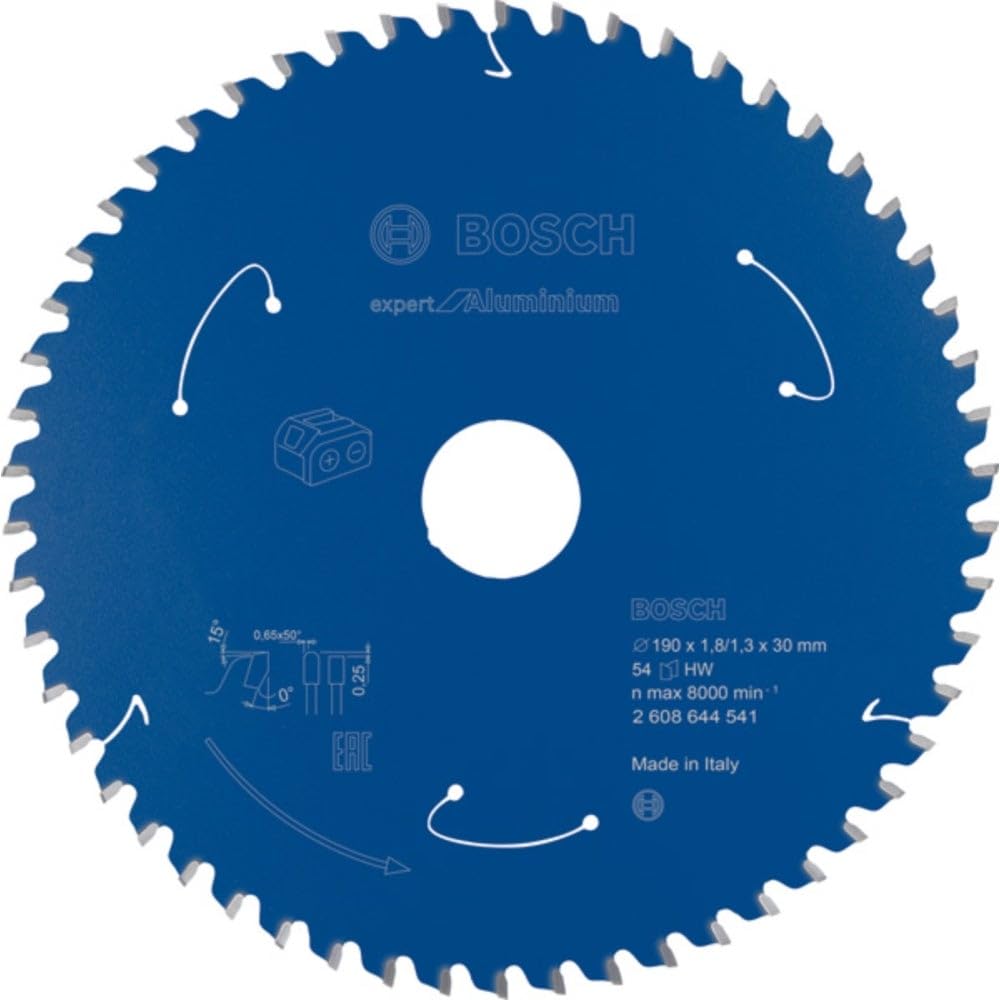 Bosch Accessories 1x Kreissägeblatt Expert for Aluminium (Aluminium, Sägeblatt Ø 190 x 30 x 1,8 mm,