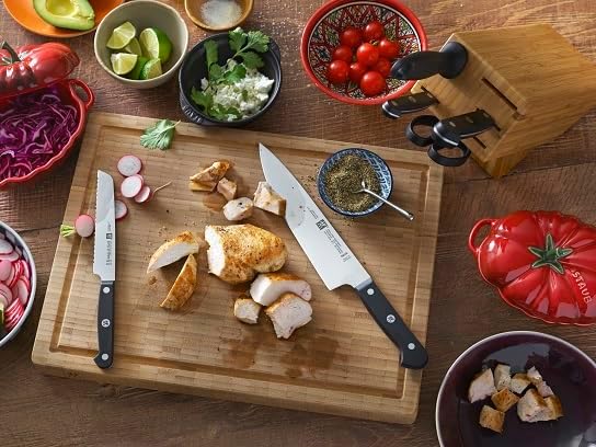 ZWILLING Gourmet Kochmesser, 20 cm, Rostfreier Spezialstahl, Ergonomischer Kunststoff-Griff, Schwarz