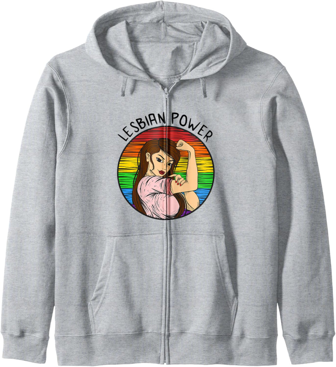 Lesbian Power Regenbogenfahne Homosexuell Lesbisch Gay Pride Kapuzenjacke
