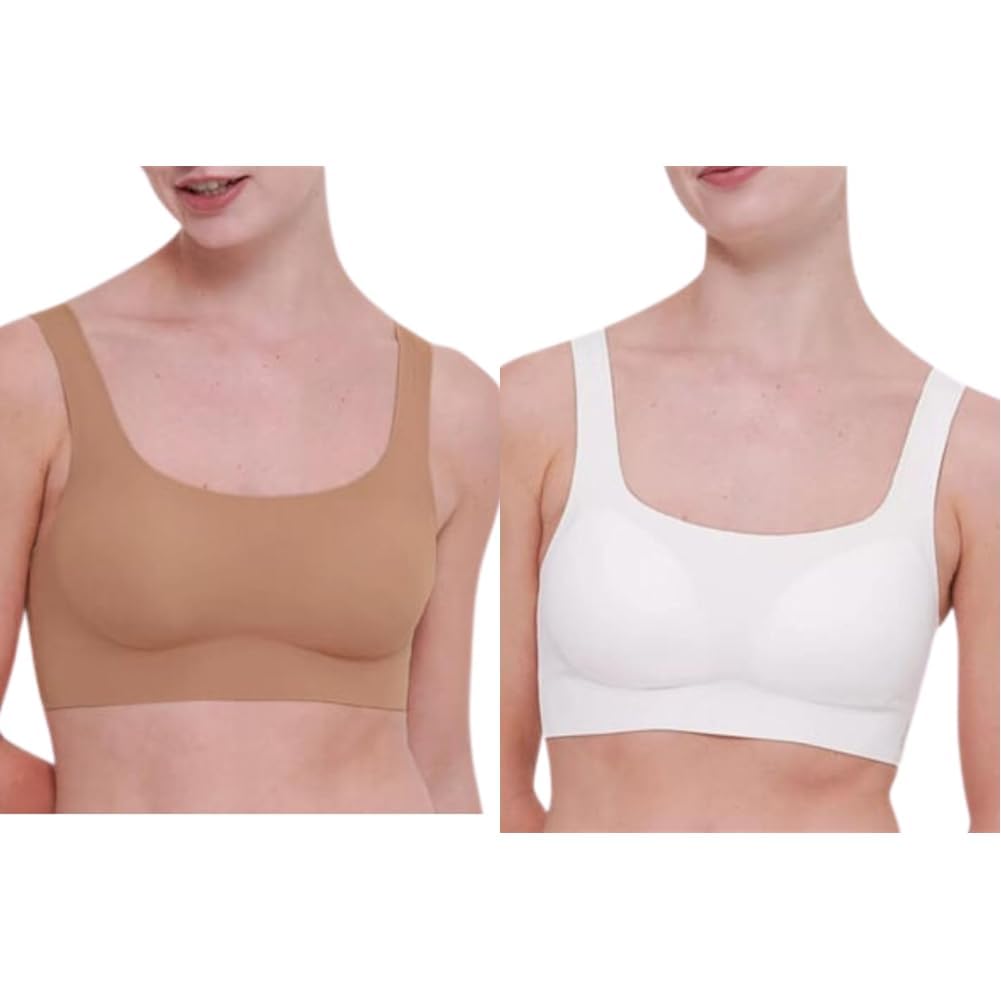 Sloggi Damen Zero Feel 2.0 Top L Nostalgic Brown + Silk White, L Nostalgic Brown + Silk White