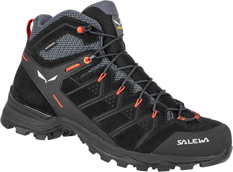 Salewa Herren Ms Alp Mate Mid PTX Trekking-& Wanderstiefel 39 EU Black Out Fluo Orange, 39 EU Black