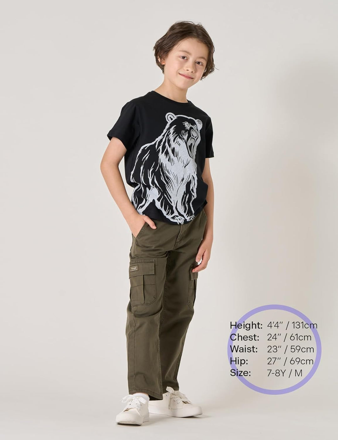LAPASA Kinder T Shirt 100% Baumwolle 4er Pack Unisex 3-13 Jahre/ 95-165 Jungen Mädchen K01 7-8 Jahre