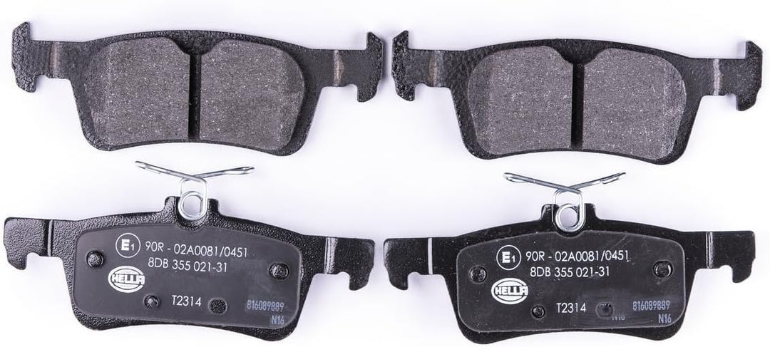 HELLA PAGID 8DB 355 021-311 Bremsbelagsatz - T2314 - Dicke/Stärke: 15.4mm - Bremssystem: Teves - nic