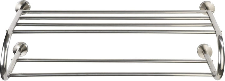 WENKO Wandregal Fastro Edelstahl, Edelstahl rostfrei, 69.5 x 22 x 29 cm, Glänzend, Silber, Fastro