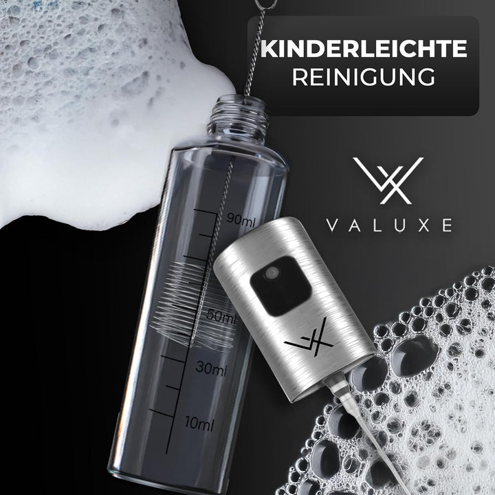 VALUXE® Ölsprüher - Das ORIGINAL - Extrem präzise Öl-Sprühflasche aus Edelstahl und Glas - Multifunk