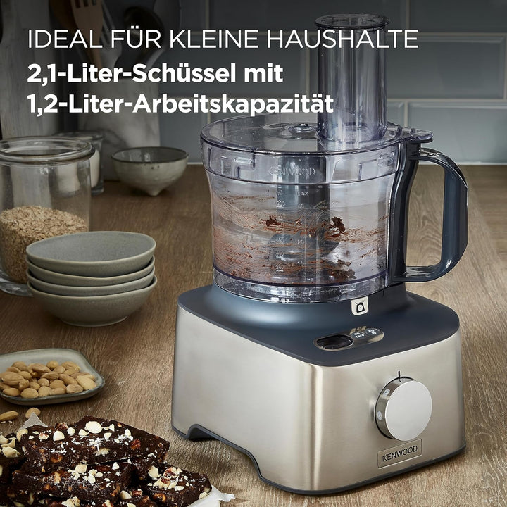 Kenwood Multipro Compact+ FDM316SS Kompakt Küchenmaschine inkl. Edelstahl Messer 3 Arbeitsscheiben u
