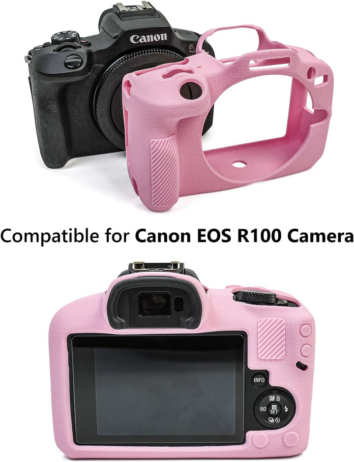 MUZIRI KINOKOO EOS R100 EOSR100 Hülle, Weiche Silikon Schutzhülle für Canon EOS R100/EOSR100 Spiegel