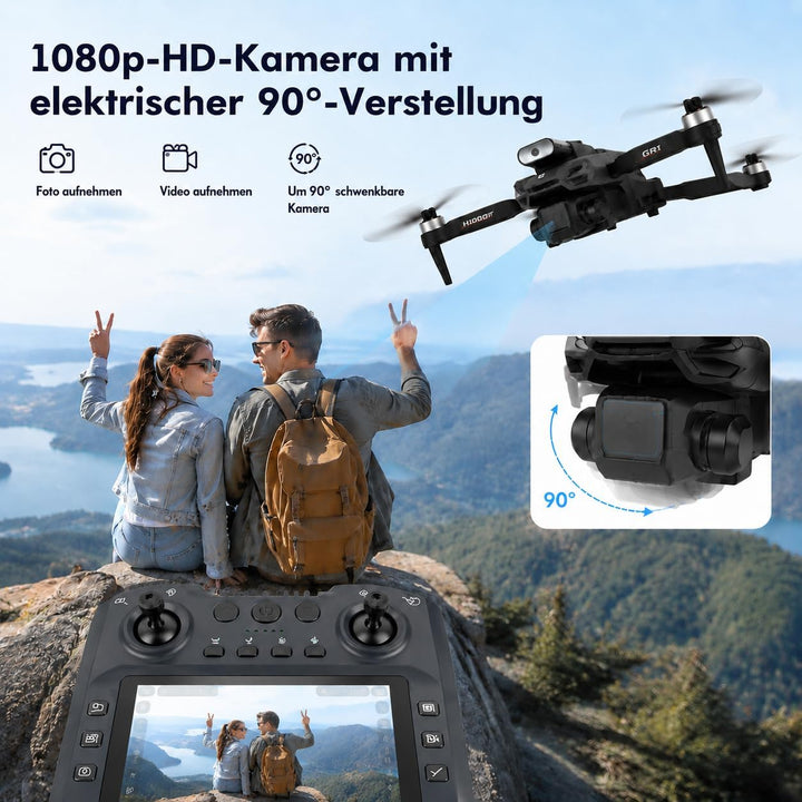4,3"FPV-Drohne mit integriertem Bildschirm, Hindernisvermeidung, 1080P Kamera, bürstenloser Motor, 2