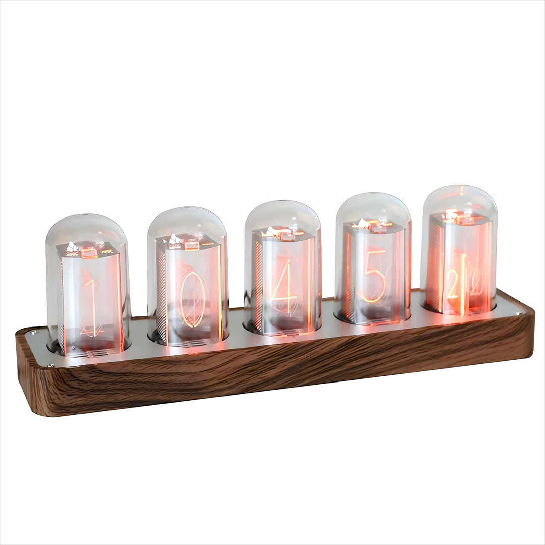 ClocTeck Nixie Röhrenuhr mit WLAN-Synchronisation, Alarm & Timer, 12/24H Display, keine Montage erfo