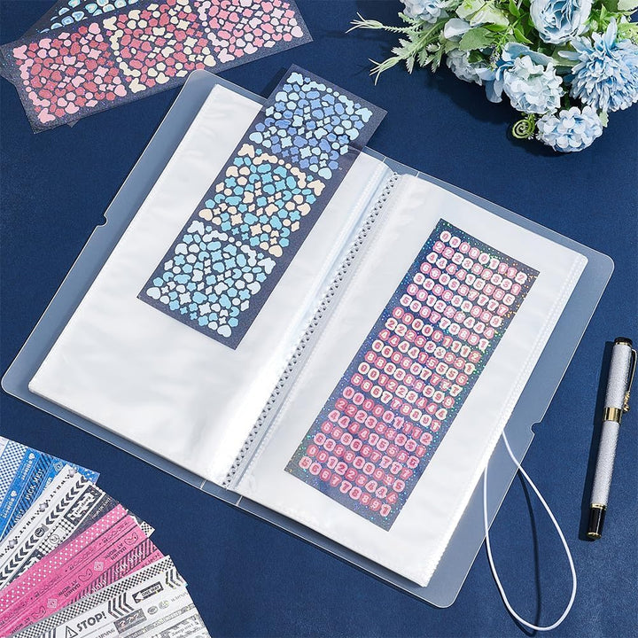 BENECREAT Klares Aufkleber-Organizer-Ordner-Aufbewahrungsbuch Für Aufkleber-Aufbewahrung, Sammelalbu