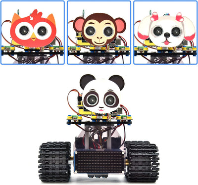KEYESTUDIO Robot Tank Kit kompatibel mit Arduino IDE, elektronisch programmierbarer STEM-Roboter-DIY