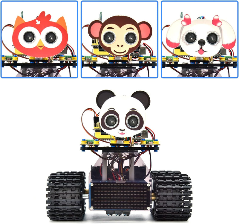 KEYESTUDIO Robot Tank Kit kompatibel mit Arduino IDE, elektronisch programmierbarer STEM-Roboter-DIY
