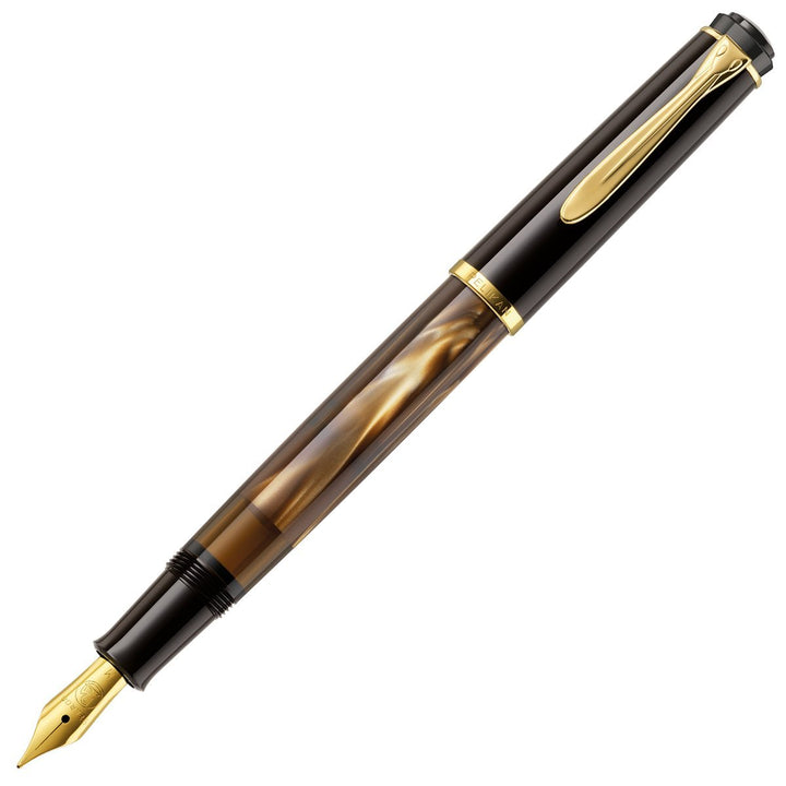 Pelikan Fine-Writing Pelikan 808811 Kolbenfüllhalter Classic M200 Braun-marmoriert, Feder M, in Falt