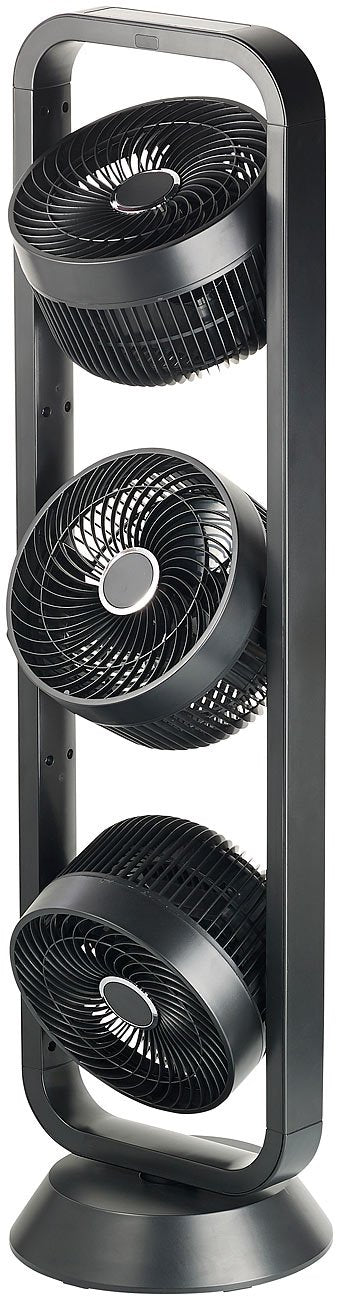 Carlo Milano Ventilator mit 3 Rotoren: Standventilator mit 3 Rotoren, 3 Stufen, Oszillation, Timer,
