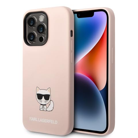 Karl Lagerfeld KLHCP14XSLCTPI Hülle für iPhone 14 Pro Max 6,7" hardcase rosa/Light pink Silicone Cho