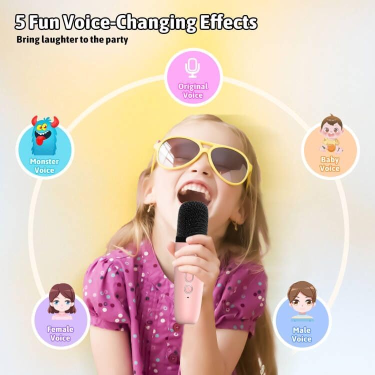 Karaoke Maschine Kinder Spielzeug Geschenke für 3-12 Jahre Mädchen Tragbares Bluetooth Karaoke Masch