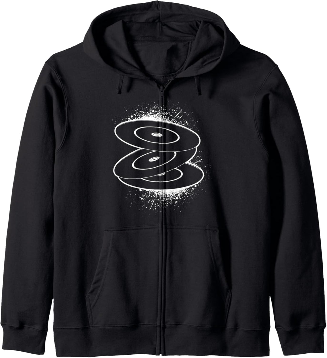 Vintage Vinyl Schallpaltte Plattenspieler Kapuzenjacke