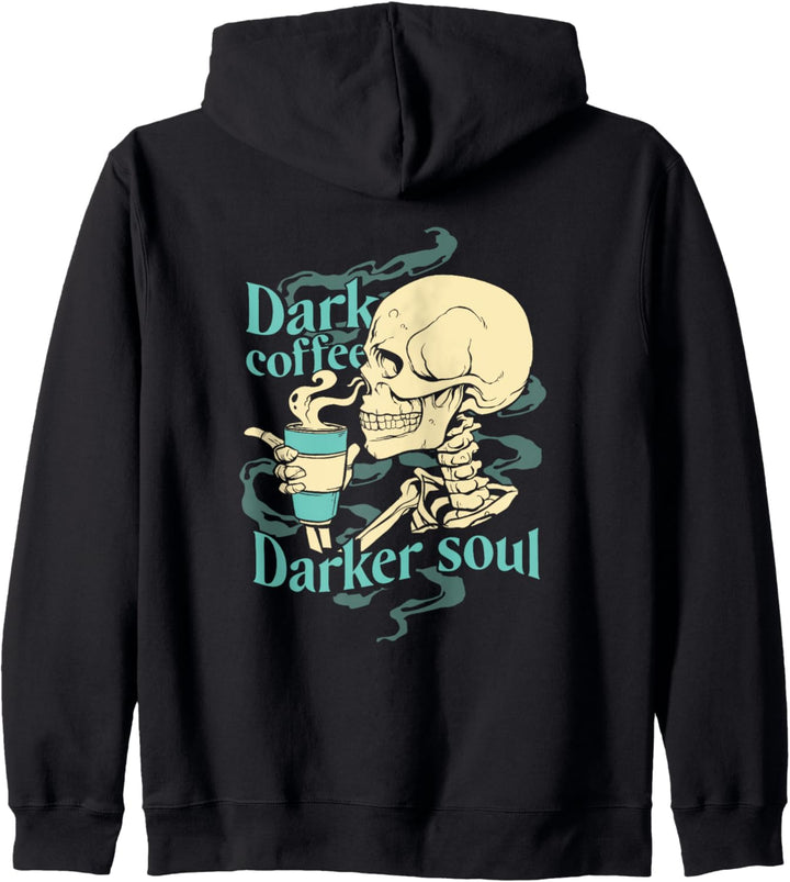 Skelett Dark Coffee Dark Soul Kapuzenjacke