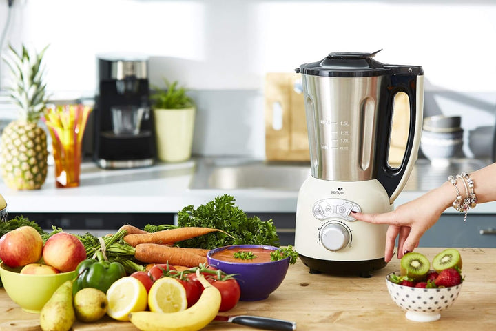 Senya SYCP-HB008C Heiz-Standmixer Edelstahl Cook & Ice V3, Mixer sahnehaltige/fein pürierte Suppe, D