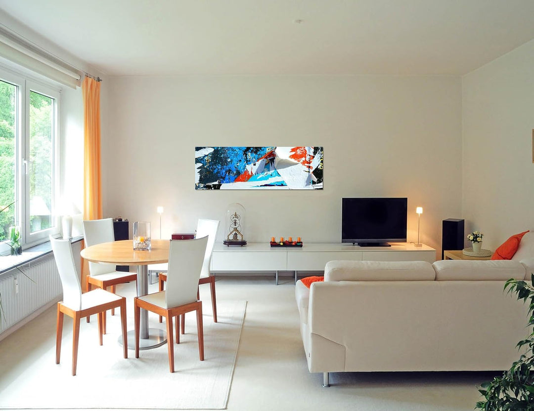 Paul Sinus Art Panoramabild auf Leinwand und Keilrahmen 150x50cm Wald Baum Dschungel AFFE