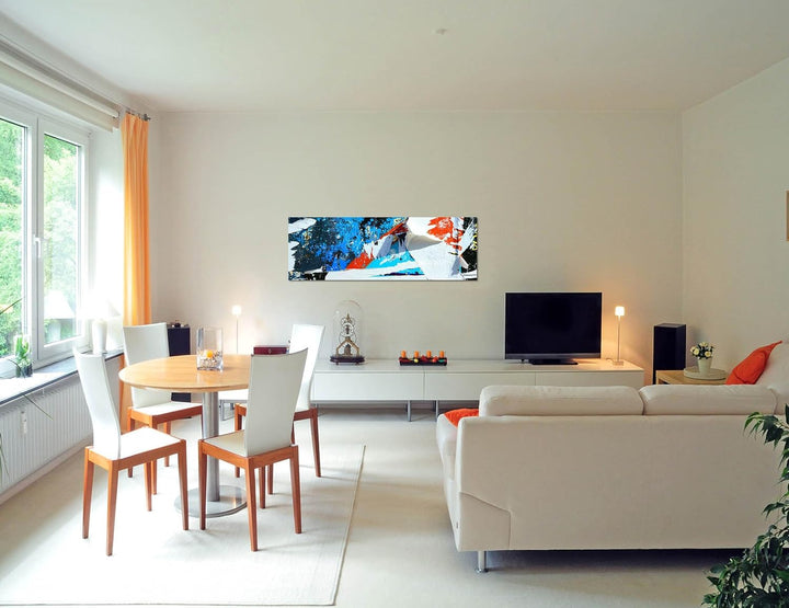 Paul Sinus Art Panoramabild auf Leinwand und Keilrahmen 150x50cm Wald Baum Dschungel AFFE