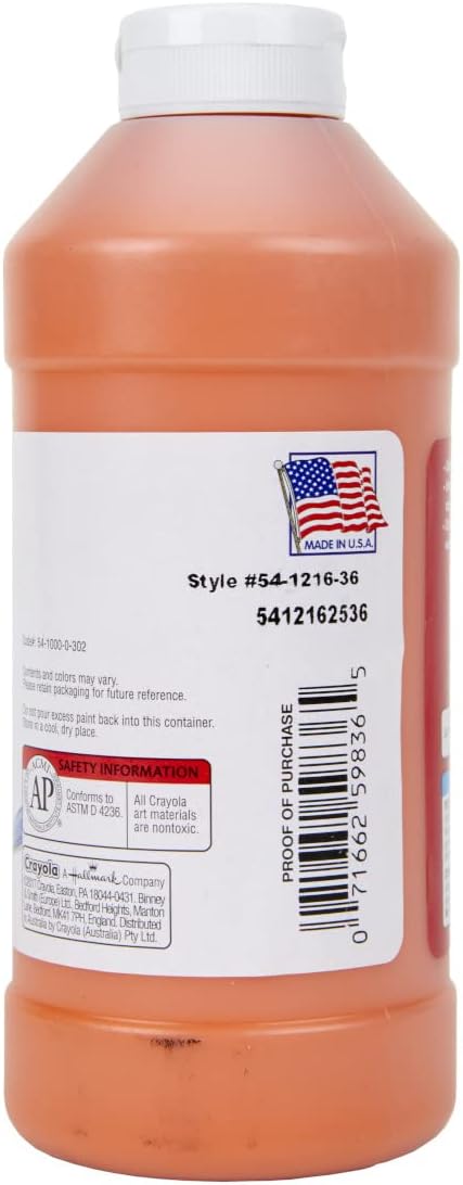 CRAYOLA Premier Temperafarbe, Orange, 473 ml, Orange