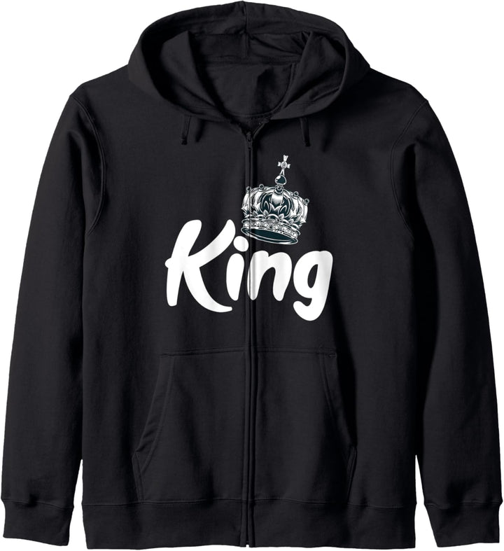 Krone mir Schrift KING Kapuzenjacke