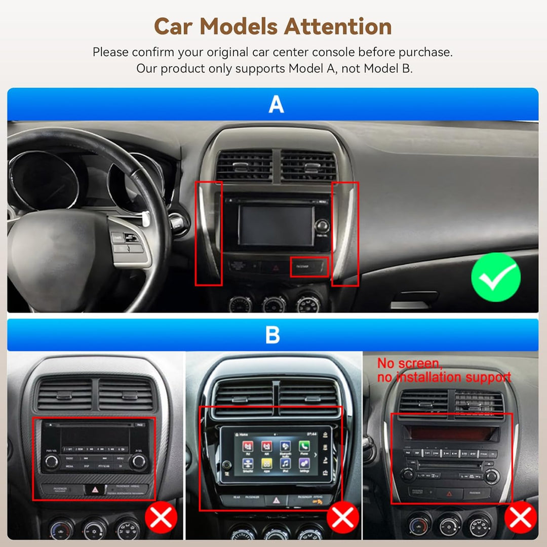 Hikity Android 15 4+128G Autoradio für Mitsubishi ASX 2010-2016/Peugeot 4008 2012/Citroen C4 2007-20