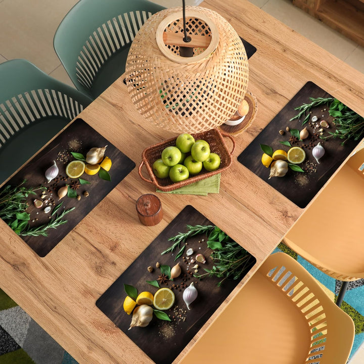 KitchenYeah© Platzsets Abwaschbar 6-Teilig 45x30 cm Tischsets Platzdeckchen Platzset Unterlage Tisch