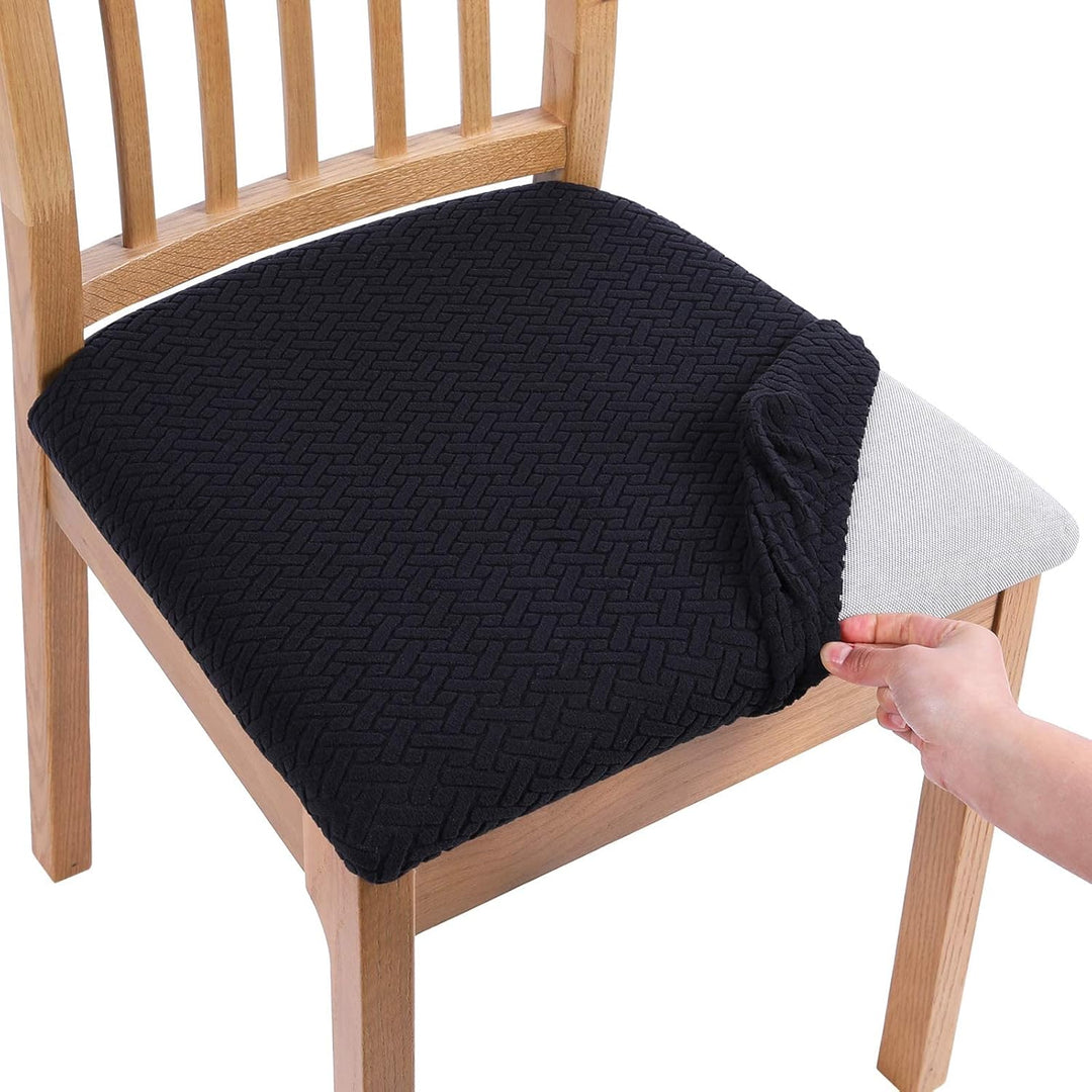 Homaxy Stuhlbezug Sitzfläche 6er Set, Stretch Bezug für Stühle Sitzbezüge für Esszimmerstühle Abwasc