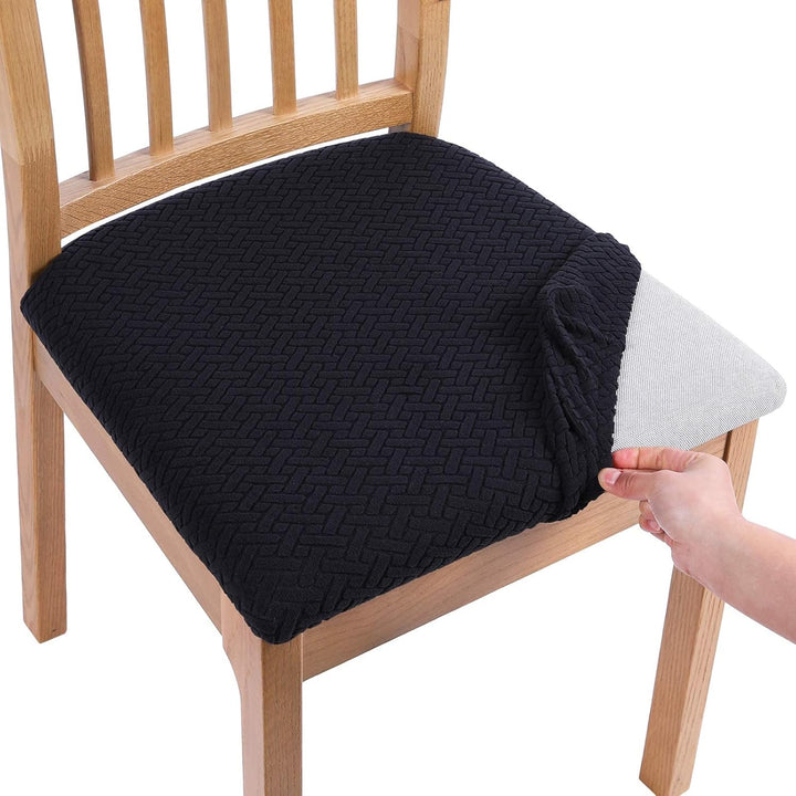 Homaxy Stuhlbezug Sitzfläche 6er Set, Stretch Bezug für Stühle Sitzbezüge für Esszimmerstühle Abwasc