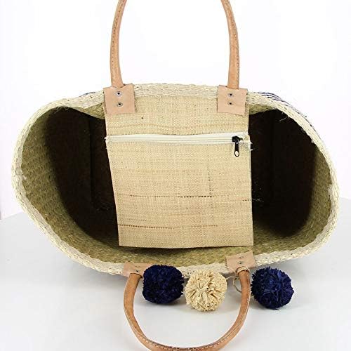 bunte Korbtasche aus Sisal Strandtasche Shopper Korb Einkaufskorb (MARSEILLE), Marseille