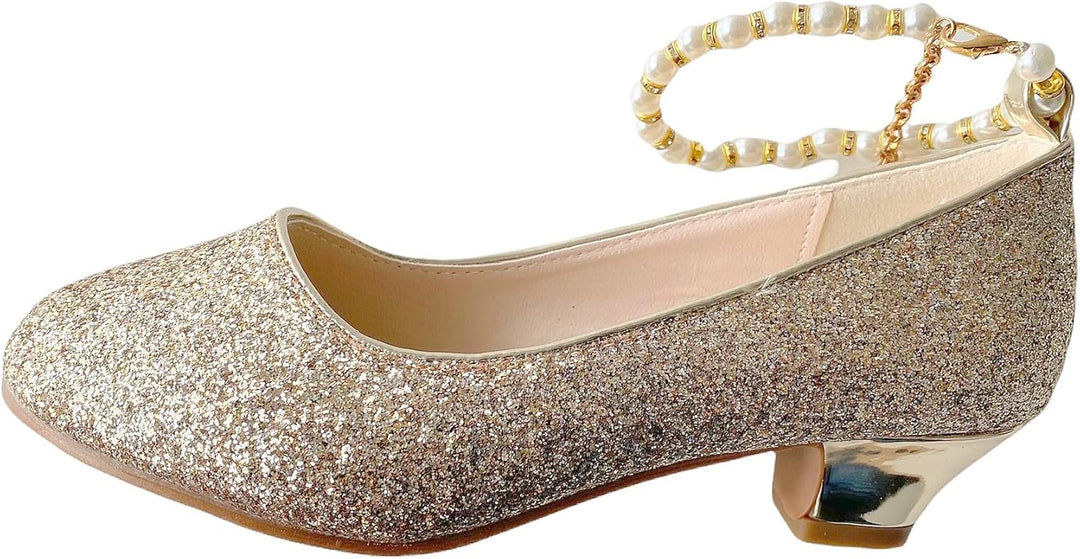 La Señorita Brautschuhe Kommunionschuhe Festliche Schuhe mit Perlen Absatzschuhe für mädchen 26 E