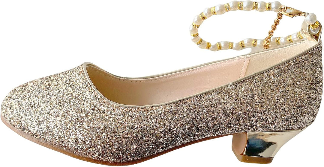 La Señorita Brautschuhe Kommunionschuhe Festliche Schuhe mit Perlen Absatzschuhe für mädchen 26 E