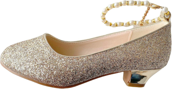 La Señorita Brautschuhe Kommunionschuhe Festliche Schuhe mit Perlen Absatzschuhe für mädchen 26 E