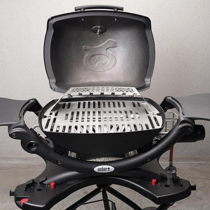 Edelstahl INOX Grillrost für die Weber Q1000 Baureihe | spülmaschinenfest - ZWEIGETEILT - Grillrost