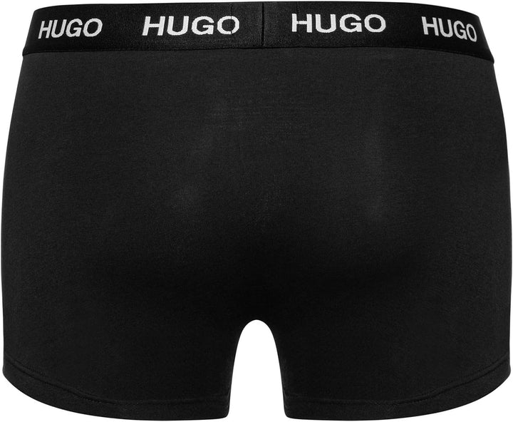 HUGO Herren Trunk Triplet Pack Dreier-Pack eng anliegende Boxershorts aus Stretch-Baumwolle mit kurz