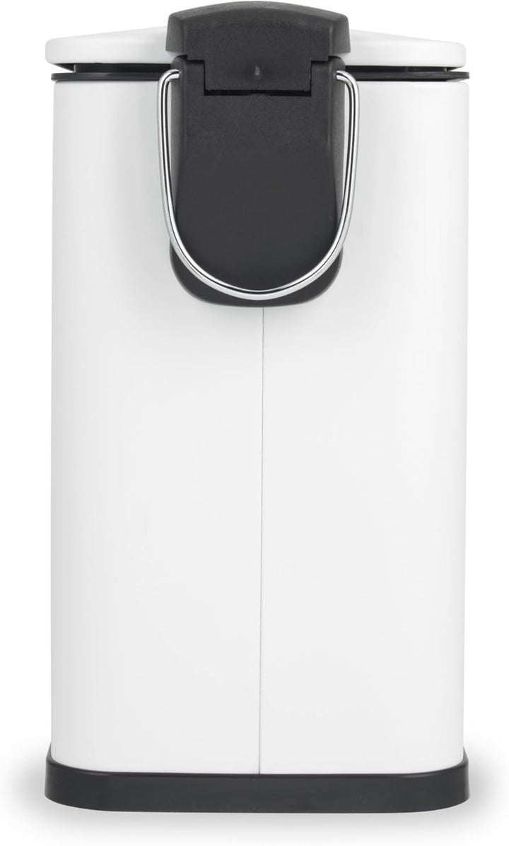 Beldray Kosmetikeimer mit Pedal, 5 Liter, kleiner WC-Mülleimer mit Soft-Close-Deckel, D-förmiger San