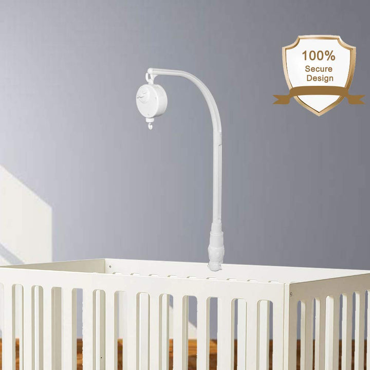 AFUNTA 23 Zoll Babybett Klaue Mobile Bett Glockenhalter mit Spieluhr, verstellbarer Halter DIY Spiel