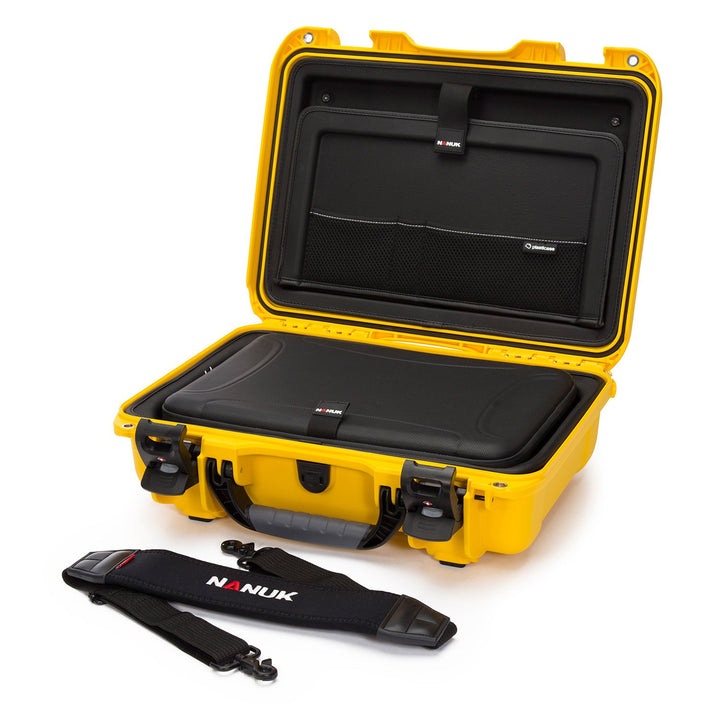 Nanuk 923 Wasserdichter Hartschalenkoffer Mit Laptop-Kit, mit Riemen (TSA-Verschlüsse) - Gelb Mit La