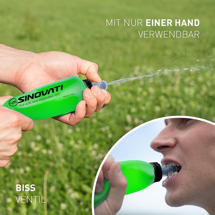 SINOVATI® TPU Faltbare Trinkflaschen, Soft Flask, Wasserflasche BPA-Frei Sportflasche für Trinkrucks