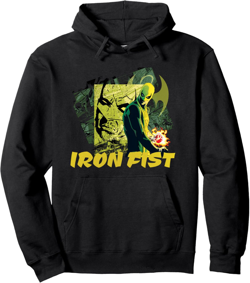 Marvel Iron Fist Comic Panel Collage Pullover Hoodie