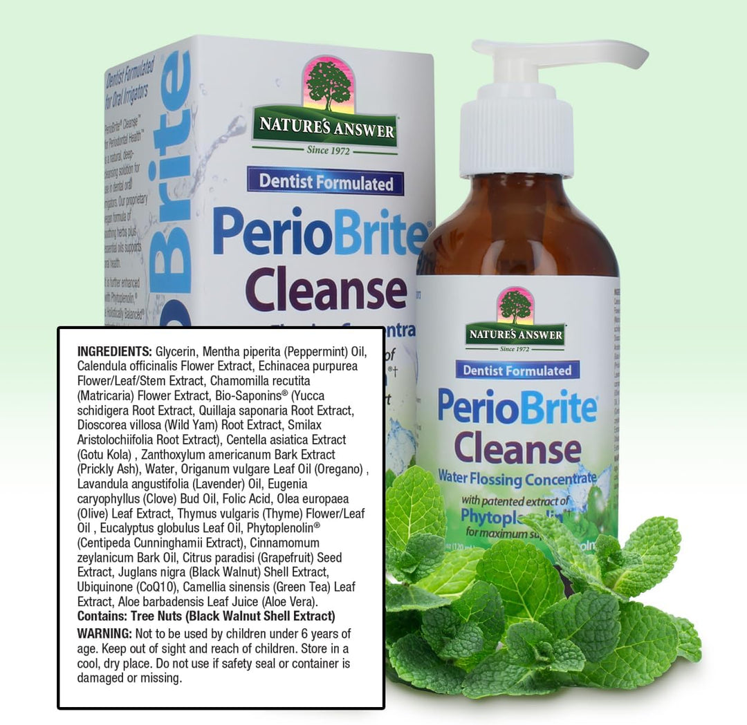 Nature's Answer, PerioCleanse, Oral Cleansing Concentrate, Refreshing Cool Mint, 4 fl oz (120 ml)