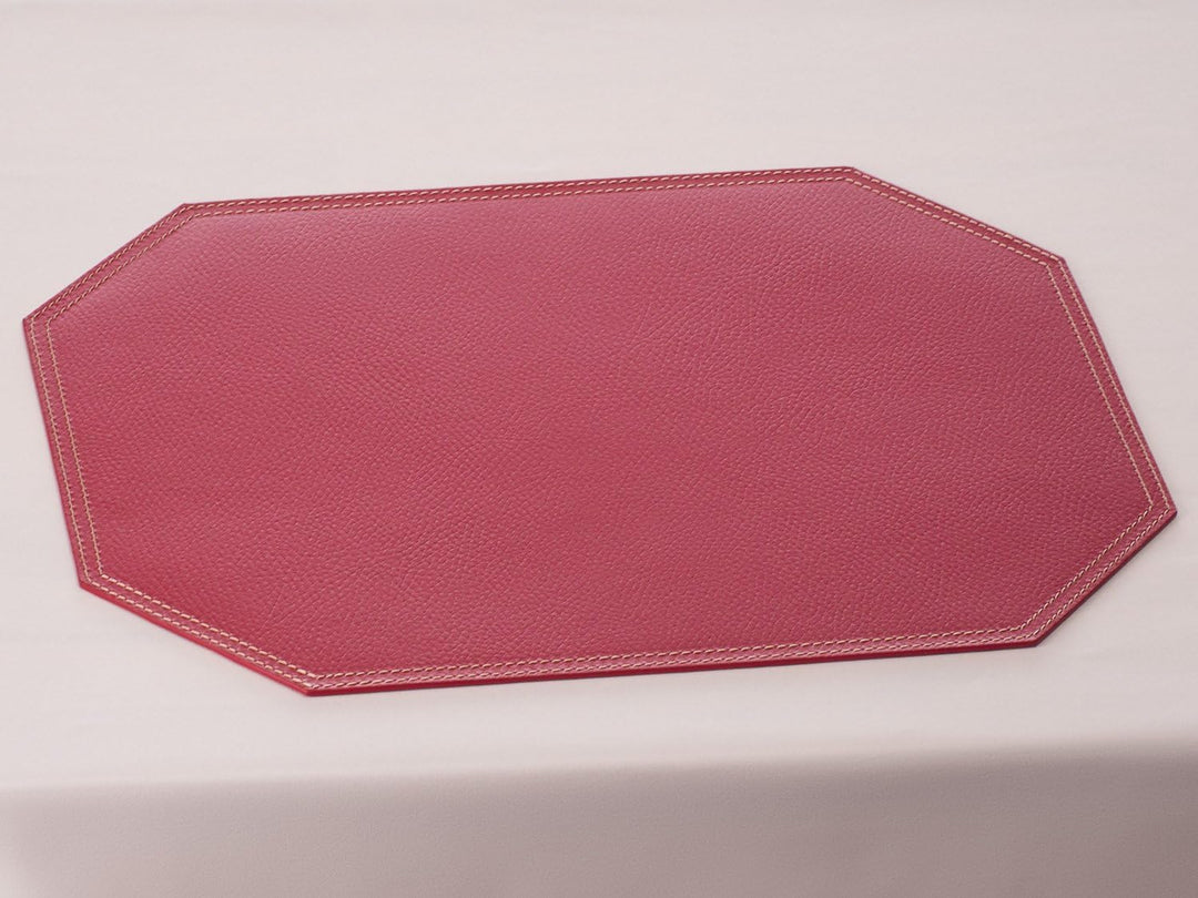 Nikalaz Platzsets und Untersetzer (2er Set), recyceltem Leder Platzdeckchen 40 x 30 cm (ROT) 2er set