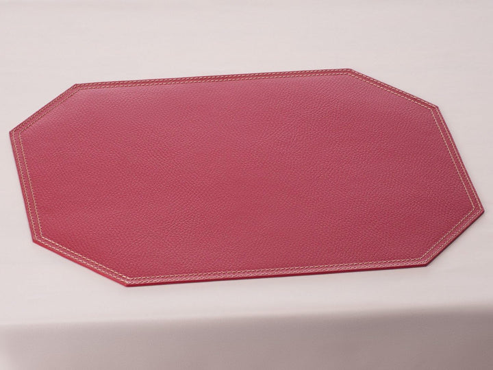 Nikalaz Platzsets und Untersetzer (2er Set), recyceltem Leder Platzdeckchen 40 x 30 cm (ROT) 2er set