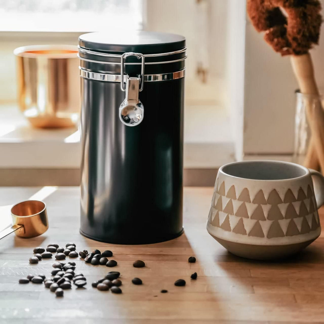 Kaffeedose/Vorratsdose mit Bügelverschluss und Silikondichtung, luftdicht aus Metall für 500g Kaffee